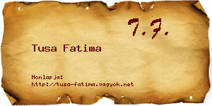 Tusa Fatima névjegykártya